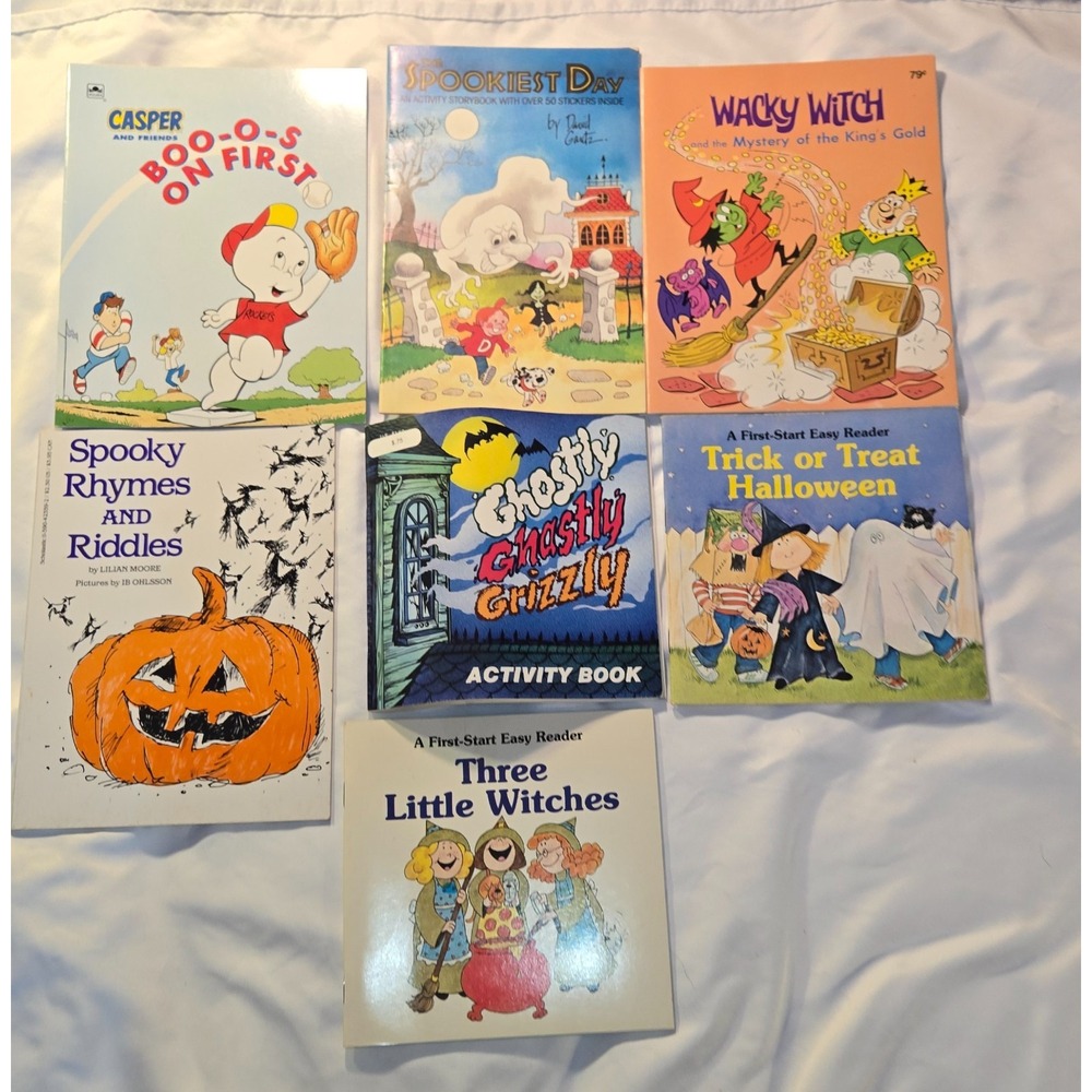 Vintage Halloween Activity Craft How to Draw Book Lot of 9 Costume Making 1980s